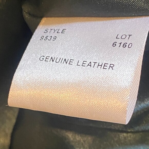 Margaret Godfrey 100% Genuine Leather Jacket Sz 8 Petite Teal Blue 287L - Picture 6 of 7